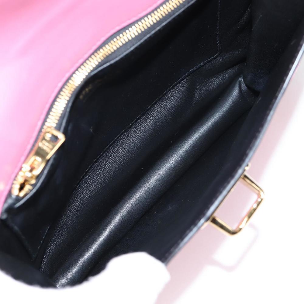 PRADA Bell Hand Bag Leather 2way Pink Gold Auth 141818M - Picture 11 of 16